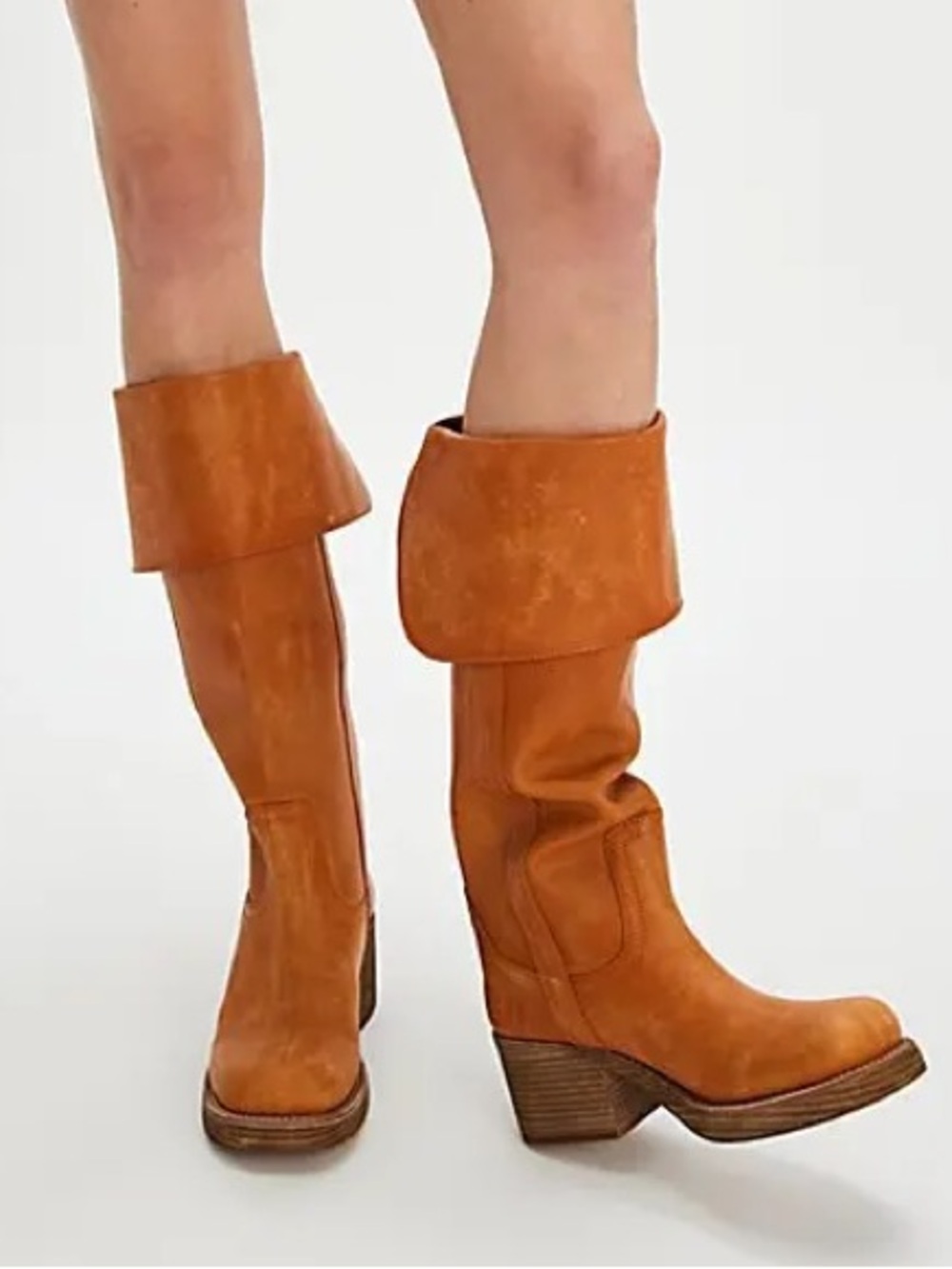 Free People Jeffrey Campbell Starr Foldover Equestrian Boots Size 10 Womens
